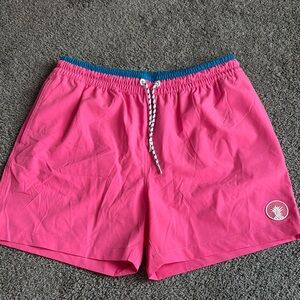 Chubbies Pink Swim Trunks with Elastic Waistband
